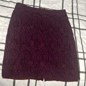 J Crew Factory purple lace skirt